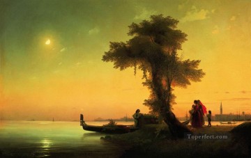 view on lagoon of venice 1841 Romantic Ivan Aivazovsky Russian Oil Paintings